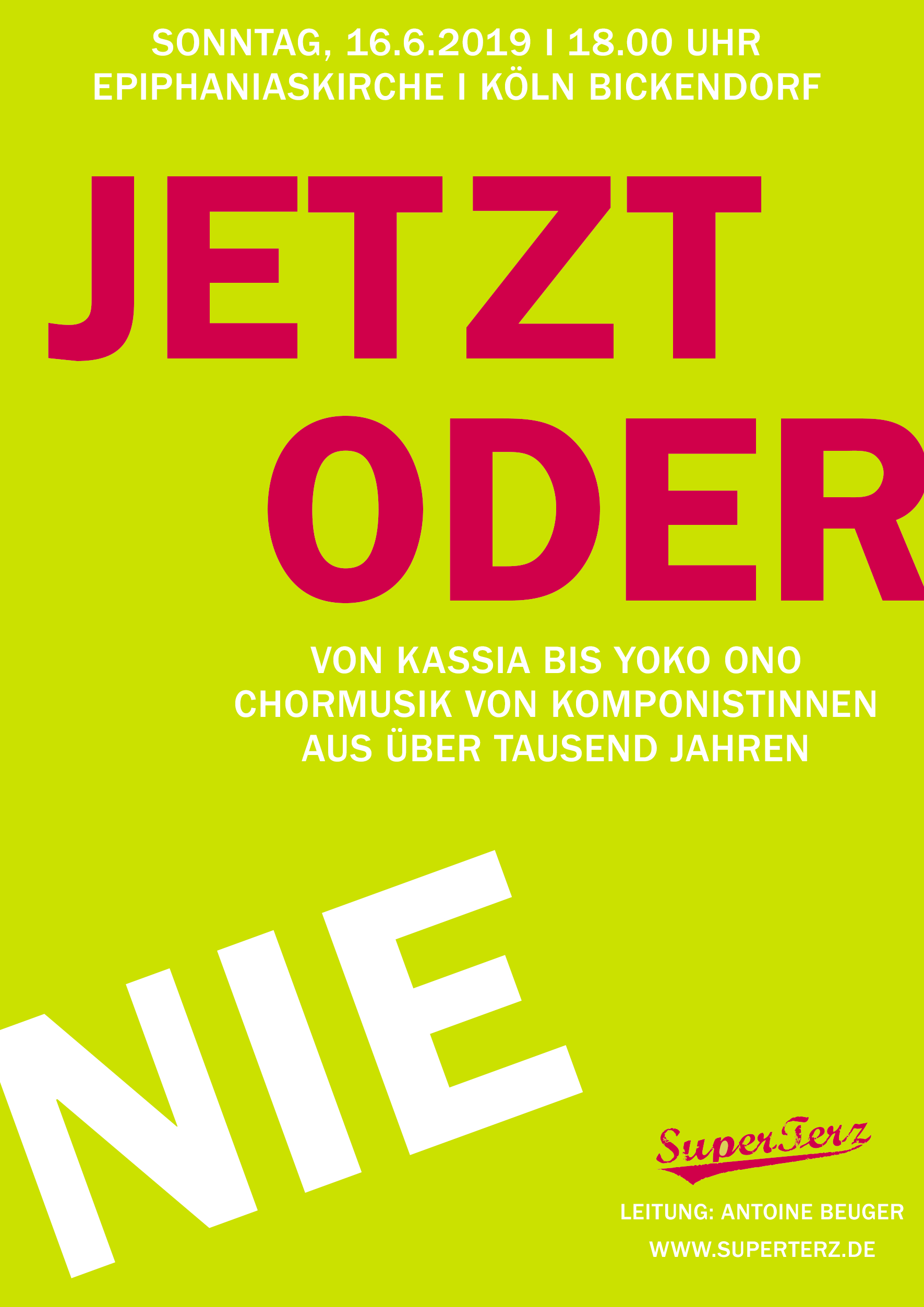 Konzert am 16. Juni in der Epiphaniaskirche, Köln-Bickendorf